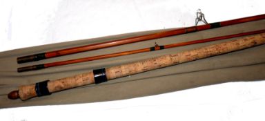 ROD: Chapman of Ware Mk1V Carp 550, 10' 2 piece with detachable butt cane rod, green whipped low