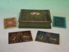 A Bezique Set Goodall London. With two registers and two decks