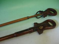 Two Shooting Sticks One Austrian, both early 20th century