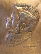 An Embossed Copper Plaque A montage profile of Sigmund Freud, 