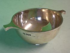 A Silver Quaiche. Maker: Walker and Hall. Bowl diameter 4 ½