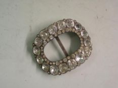 Paste Jewellery A Georgian shoe buckle. 2 ¼