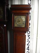 An 18th Century Oak Longcase Clock 30 hr movement. The 11