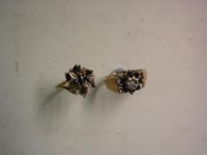 Two 9ct Gem Set Dress Rings