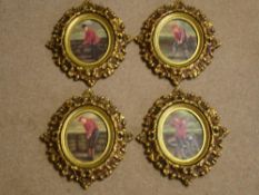 Four Reproduction Golfing Pictures