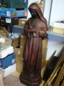 Catholic Statuary A cast iron figure of The Virgin. French. 52