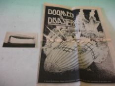 A Postcard Depicting The R101 Airship Together with a Bedfordshire Times commemorative supplement on