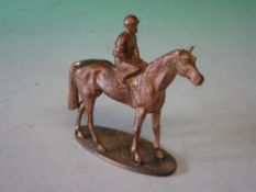 A Gilt Bronze Figure Horse and jockey. 3 ¾