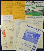Selection of 1960s match reserve football programmes including 61/2 Huddersfield Town v Sheffield