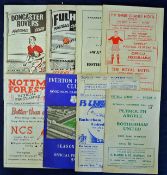Selection of Rotherham United away football programmes 1950s and including 51/52 Bury, Everton,