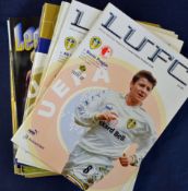 Collection of Leeds United Big Match football programmes from the 1970s onwards for many European