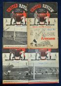 Selection of Manchester Utd football programmes including 47/48 Charlton Athletic (FAC, at