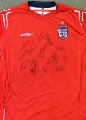 2004 Euro Finals signed England shirt by the full squad including Rooney in G condition
