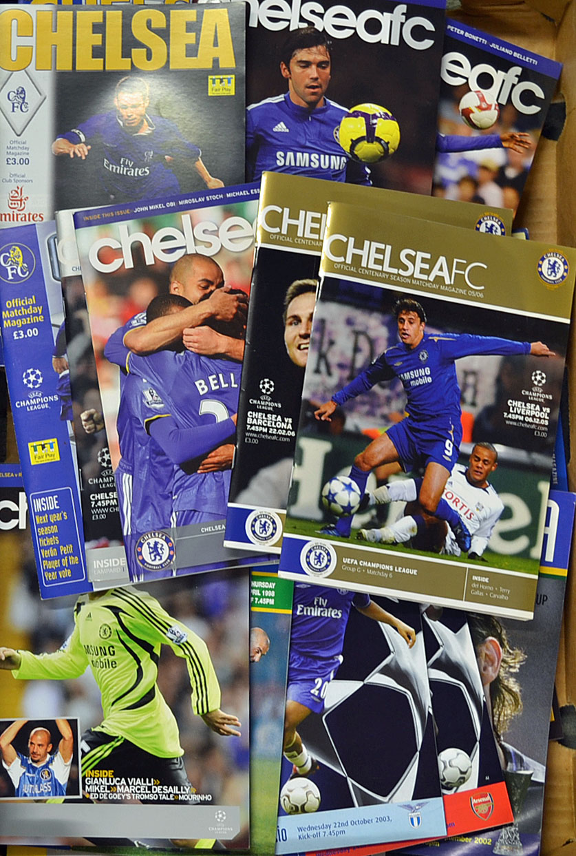 Collection of Chelsea Big Match football programmes mainly modern and mainly European fixtures, most