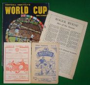 Mixed selection of 1950s onward football ephemera featuring Liverpool v Everton 24/11/49 at