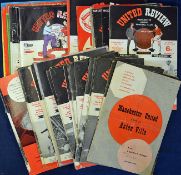 Collection of football programmes including Manchester United 1957/58 v Aston Villa (Charity Shield)