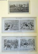 Rare 1899 Football illustrations from ‘The Graphic’ British weekly newspaper featuring 3 x black and
