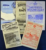 Liverpool football programme selection to include home v Aston Villa 1948/49, aways v 52/53