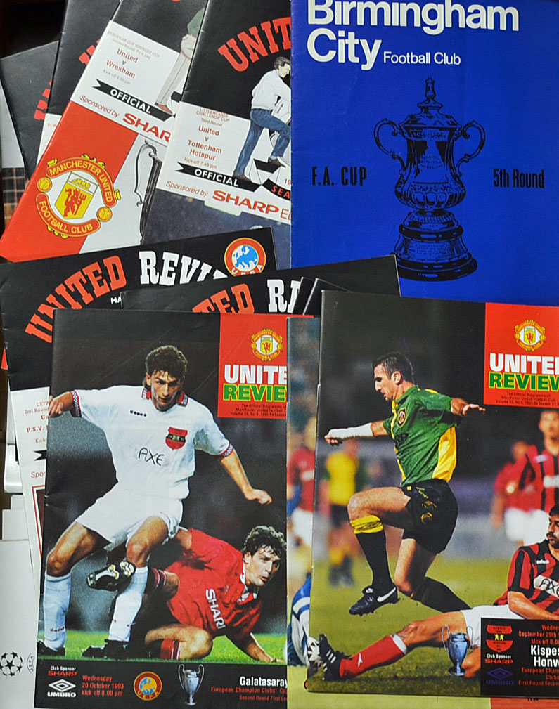 Collection of Manchester United Big Match football programmes from 1980s onwards to modern day