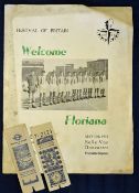 Football programme Doncaster Rovers v Floriana 10 May 1951 large special Festival of Britain
