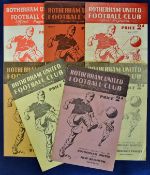 Collection of Rotherham United home football programmes 1950/51 v New Brighton (final season),