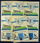 Selection of Chesterfield home football programmes including 49/50 Swansea Town, Bury, Barnsley 50/