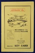 Scarce football programme 1951/52 Middlesbrough v Manchester Utd (Champions season) 29 August 1951