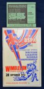 1974 British League Riders Championship speedway programme and ticket dated 28/09/74 c/w ticket