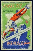 1948 FA Cup Final football programme Manchester Utd v Blackpool 24 April 1948 F-G