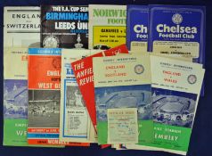 Football programme collection including 58/59 Chelsea v Frem v Ville Belgrade 57/58 England v