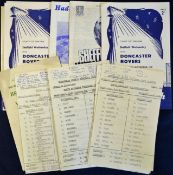 Rotherham United football programmes 1967/68 Midlands Cup v Lincoln City, Doncaster Rovers,