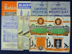 Selection of Wolverhampton Wanderers football programmes including 49/50 Wolves v Middlesbrough,