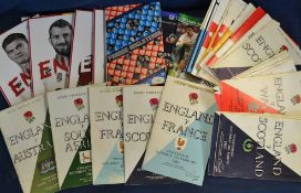 Collection of England international rugby programmes from 1958-2014 - to include mostly Five Nations