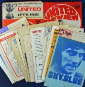 Manchester United football programmes for 1970/71 full season collection homes 21 league, 1 FA