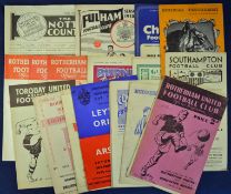 Selection of football programmes including 48/49 Rotherham Utd v Doncaster Rovers, 50/51 Bury v