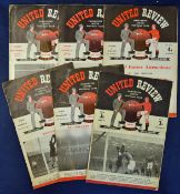 Selection of Manchester Utd football programmes including 48/49 v Chelsea 50/51 Middlesbrough,