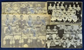The following 18 Lots of football autographs have been collected by a football fan over a number