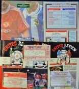Manchester United football programmes autographed such as 1991 Oldham Athletic (Mark Hughes), 1991