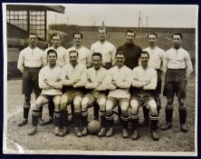 1923 Bolton Wanderers FA Cup Winners Football Press Photograph of the team in Black and white, the