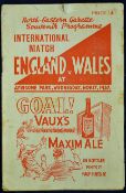 Very scarce pre-war football programme at Ayresome Park, Middlesbrough, Wednesday 17 November