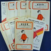 Bradford City football programmes from early 1970s with one having a signature to the cover in F-G