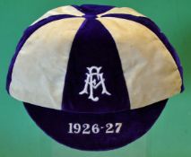 1926/1927 England Trials Cap awarded to Benny Cross for his appearance in the Trial Match at Burnden