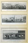 Rare 1911 Football illustrations from ‘The Graphic’ British weekly newspaper featuring 3 x black and