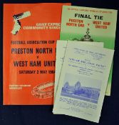 1964 FA Cup Final football programme plus song sheet, Eve of the Final Rally programme x 2 G (4)