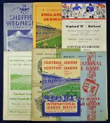 Selection of representative football match programmes including 1950 Football League v Scottish