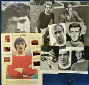 Manchester United collection of football memorabilia and including Typhoo Tea cards x 5, large b & w