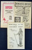 Newcastle United football programmes including home v Airdrieonians 1952/53, aways v Edinburgh
