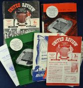 Collection of Manchester United home football programmes from 1961-1963 including friendlies and cup