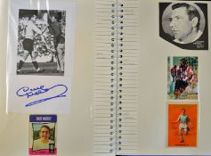 Assorted collection of Football autographs on various photographs and prints featuring stars such as