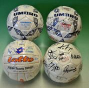 4x Signed Chelsea footballs dating from 1999/2000 a Lotto, May 2000 Virgin cola, 2002 Umbro & 2002/